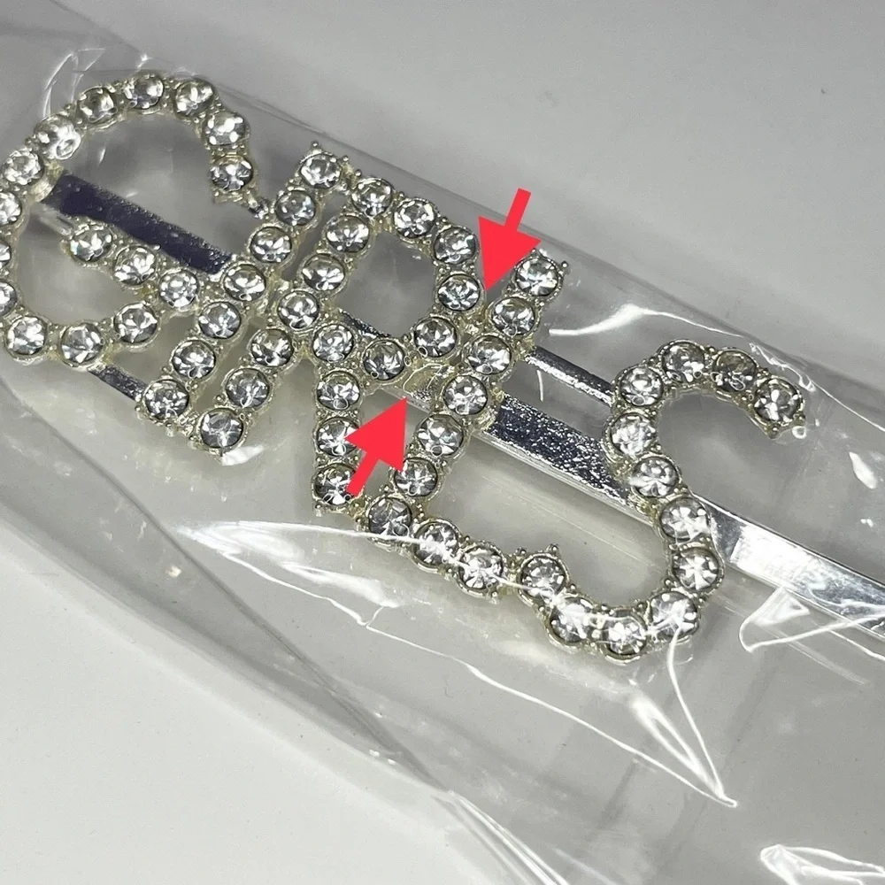 “GIRLS” Faux Diamond Studded Crystal Word Metal Hair Pin Hair Accessory